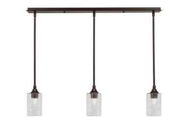 3 Light Stem Hung Linear Pendalier 8.25 x 36.25 Inch by Toltec 36-BN-3001 - 36-BN-3001