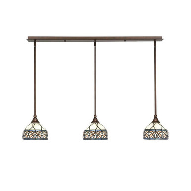 Any 3 Light Linear Pendant 38.75 Inch Length by Toltec - 36-7-65-3875
