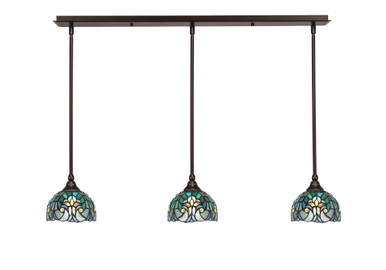 Any 3 Light Linear Pendant 38.75 Inch Length by Toltec - 36-7-65-3875