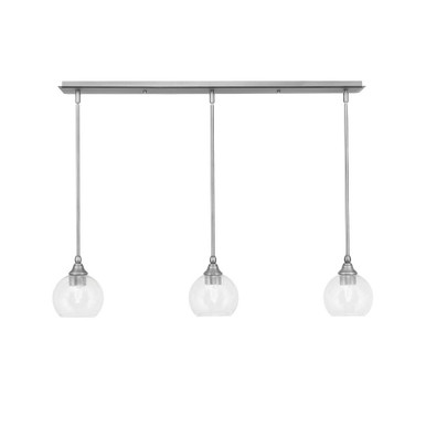 3 Light Stem Hung Linear Pendalier 7 x 37.75 Inch by Toltec 36-BN-4100