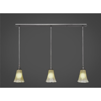 Any 3 Light Linear Pendant 37.75 Inch Length by Toltec - 36-55-825-3775