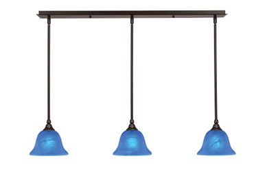 Any 3 Light Linear Pendant 39.25 Inch Length by Toltec - 36-7-625-3925