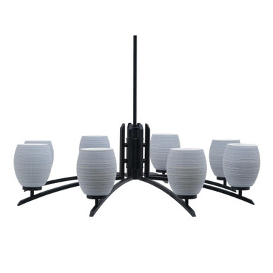 Kurve 8 Light Oversized Chandelier by Toltec 3708-MB-4022