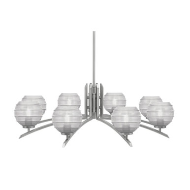 Kurve 8 Light Oversized Chandelier by Toltec 3708-GP-51