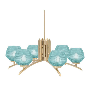 Kurve 6 Light Large Chandelier by Toltec 3706-NAB-4625