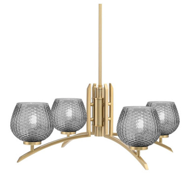Kurve 4 Light Large Chandelier by Toltec 3704-NAB-460