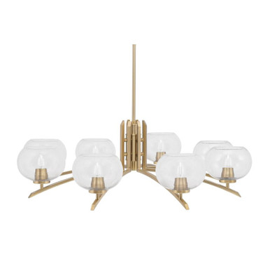 Kurve 8 Light Oversized Chandelier by Toltec 3708-NAB-202