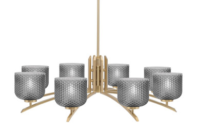Kurve 8 Light Oversized Chandelier by Toltec 3708-NAB-4612 - 3708-NAB-4612