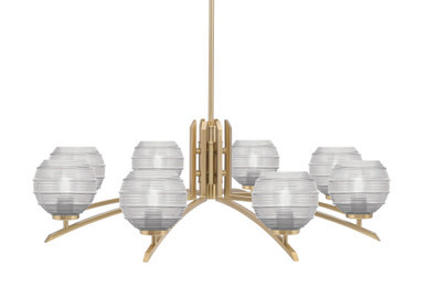Kurve 8 Light Oversized Chandelier by Toltec 3708-NAB-5110 - 3708-NAB-5110