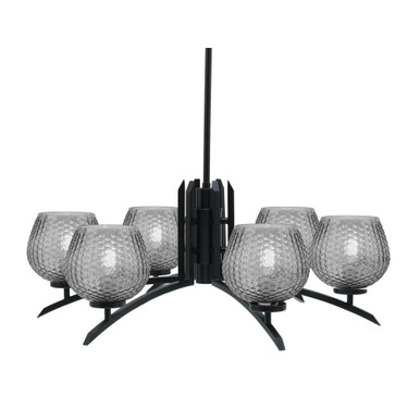 Kurve 6 Light Large Chandelier by Toltec 3706-MB-460