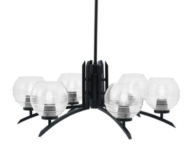 Kurve 6 Light Large Chandelier by Toltec 3706-MB-51 - 3706-MB-51