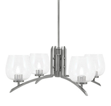 Kurve 4 Light Large Chandelier by Toltec 3704-GP-48 - 3704-GP-48