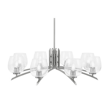 Kurve 8 Light Oversized Chandelier by Toltec 3708-GP-48