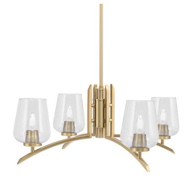Kurve 4 Light Large Chandelier by Toltec 3704-NAB-24