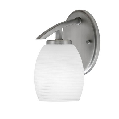 Kurve 1 Light Linen Glass Wall Sconce by Toltec - 3720-GP-615