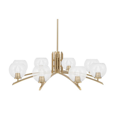 Kurve 8 Light Oversized Chandelier by Toltec 3708-NAB-4100