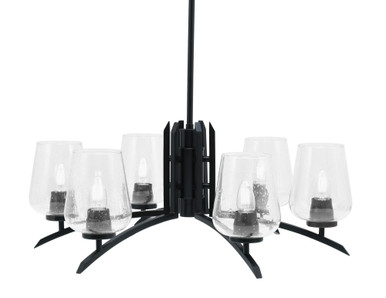 Kurve 6 Light Large Chandelier by Toltec 3706-MB-42 - 3706-MB-42