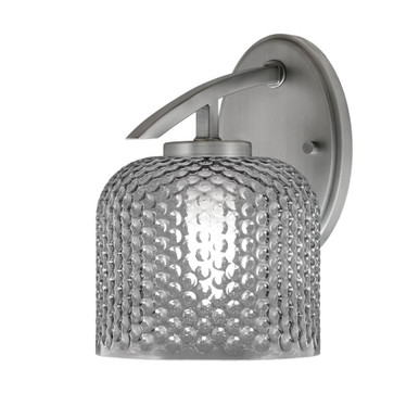 Kurve 1 Light Textured Glass Wall Sconce by Toltec - 3720-GP-4615