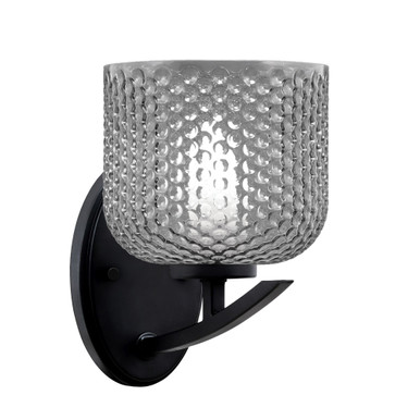 Kurve 1 Light Textured Glass Wall Sconce by Toltec - 3720-GP-4615