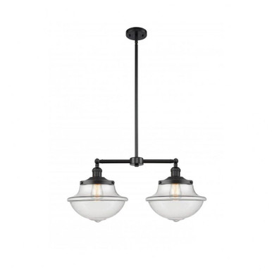 Large Oxford 2 Light Medium Chandelier by Innovations - 209-BK-G542