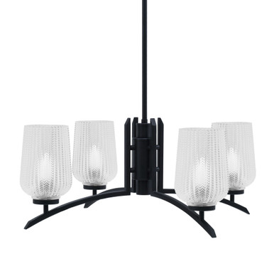 Kurve 4 Light Large Chandelier by Toltec 3704-MB-210 - 3704-MB-210