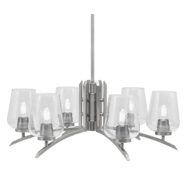 Kurve 6 Light Large Chandelier by Toltec 3706-GP-210