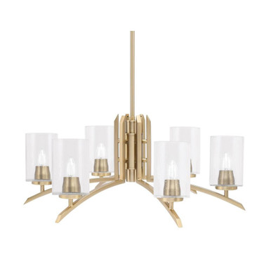 Kurve 6 Light Medium Chandelier by Toltec 3706-NAB-300