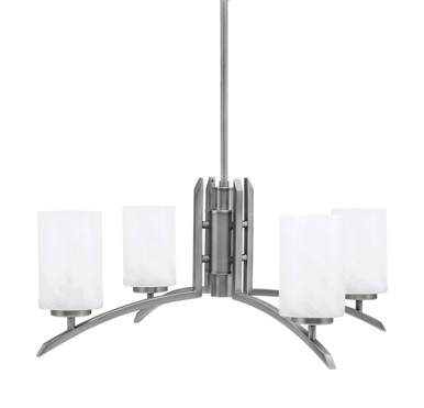 Kurve 4 Light Medium Chandelier by Toltec 3704-GP-30 - 3704-GP-30