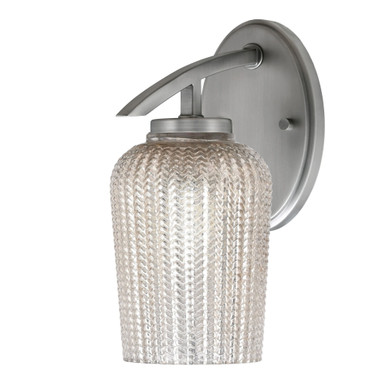 Kurve 1 Light Wall Sconce 11 Inch Tall by Toltec - 3720-GP-4250