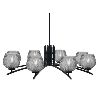 Kurve 8 Light Oversized Chandelier by Toltec 3708-MB-4602