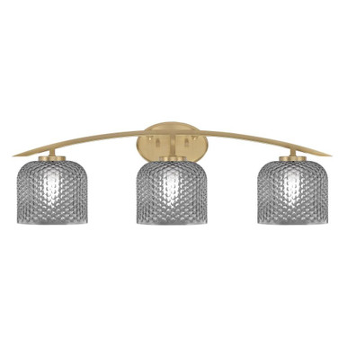 Kurve 3 Light Bath Bar 9.25 x 29 Inches Length by Toltec  - 3723-NAB-4612