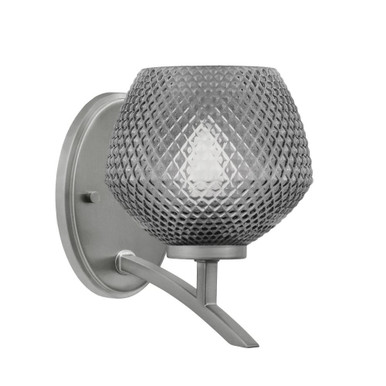 Kurve 1 Light Textured Glass Wall Sconce 8 Inch Tall by Toltec - 3721-462