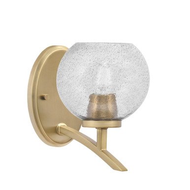Kurve 1 Light Up Globe Glass Wall Sconce 7.75 Inch Tall by Toltec - 3721-NAB-4100