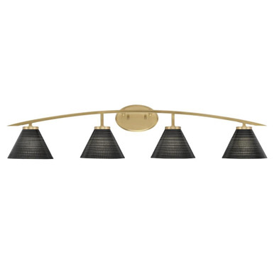 Kurve 4 Light Steel Vanity Light 8.75 Inch Tall by Toltec - 3724-NAB-4059