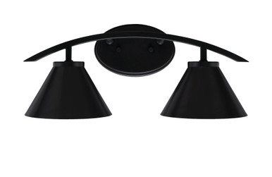 Kurve 2 Light Metal Shade Vanity Light 18.25 Incy Tall by Toltec - 3722-GP-421-GP