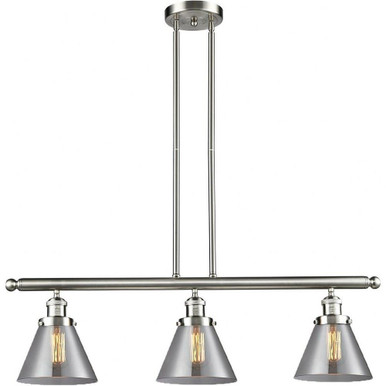Large Cone 3 Light Oversized Billiard Chandelier by Innovations - 213-SN-G43
