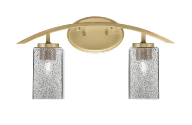 Kurve 2 Light Steel Vanity Light 10.25 Inch Tall by Toltec - 3722-NAB-72