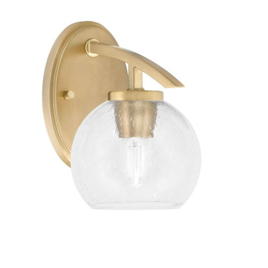 Kurve 1 Light Steel Wall Sconce 8.75 Inch Tall by Toltec - 3720-NAB-41