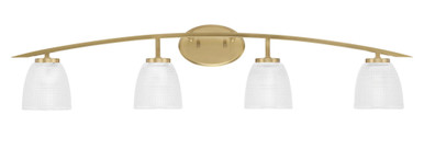 Kurve 4 Light Metal Vanity Light 9 Inch Tall by Toltec - 3724-NAB-302