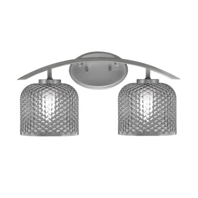 Kurve 2 Light Steel Vanity Light 9.5 Inch Tall by Toltec - 3722-GP-4612