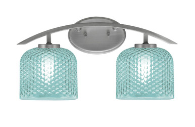 Kurve 2 Light Steel Vanity Light 9.5 Inch Tall by Toltec - 3722-GP-4612