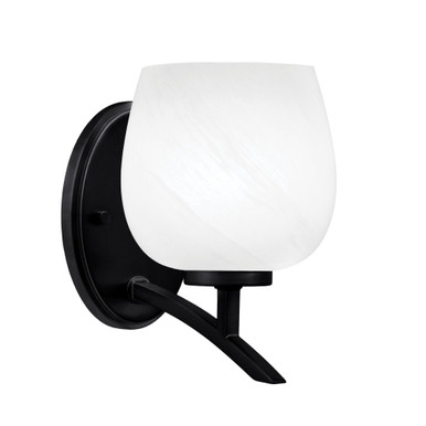 Kurve 1 Light Cup Glass Wall Sconce 8.5 Inch Tall by Toltec - 3721-48