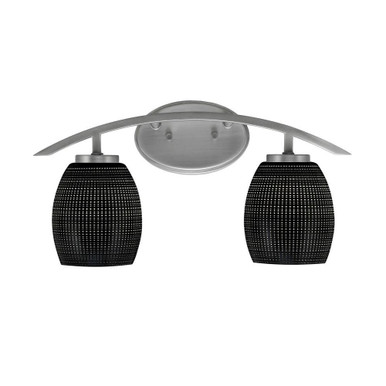 Kurve 2 Light Down Dome Glass Vanity Light 18.25 Inch Length by Toltec - 3722-GP-4029