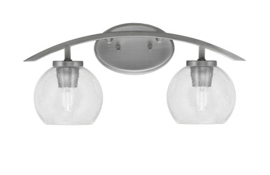 Kurve 2 Light Steel Vanity Light 18.25 Incy Tall by Toltec - 3722-GP-4100