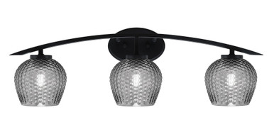 Kurve 3 Light Down Glass Vanity Light 29 Inch Length by Toltec - 3723-GP-202