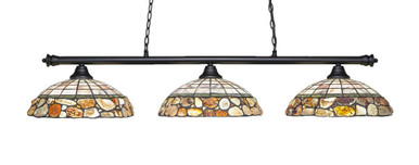 Oxford 3 Light Large Island Pendant by Toltec - 373-DG-973