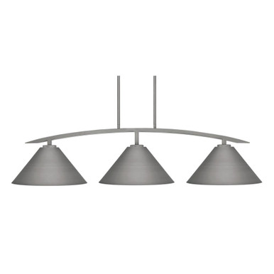 Kurve 3 Light Island Pendant 46 Inch Length by Toltec - 3736-GP-420-GP
