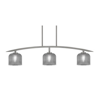 Kurve 3 Light Round Glass Island Pendant 41 Inch Length by Toltec - 3736-GP-4612