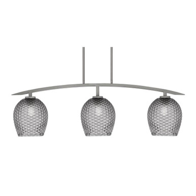 Kurve 3 Light Island Pendant 12.5 Inch Tall by Toltec - 3736-GP-4902