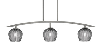 Kurve 3 Light Island Pendant 9.5 Inch Tall by Toltec - 3736-GP-4602